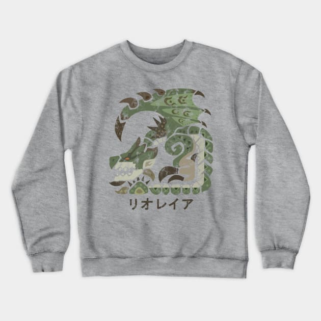 Monster Hunter World Rathian Kanji Icon Crewneck Sweatshirt by StebopDesigns